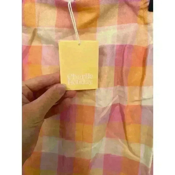 Charlie Holiday Anthropologie Andrea Check Mini‎ Skirt size L/8 NWT - Picture 4 of 6